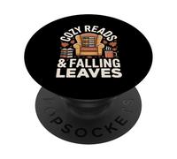 Cozy Reads And Falling Leaves Autumn Book Nook PopSockets Adhesive PopGrip