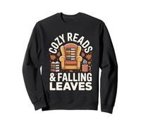 Cozy Reads And Falling Leaves Autumn Book Nook Sweatshirt