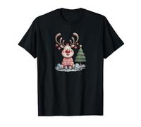 Cozy Red-Nosed Reindeer Cute Christmas Holiday Sweater T-Shirt