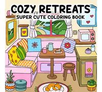 Cozy Retreats: Super Cute Coloring Book with charming, tiny, and peaceful room illustrations ideal for relaxation and stress relief