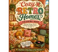 Cozy Retro Homes Coloring Book
