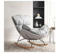 Cozy Rocking Chair for Adults Space Saving Nursery & Reading Recliner Sofa Perfect Lazy Chair for Bedroom & Living Room Ideal Small Space Fur (Color)
