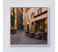 Cozy Rome Street Framed Canvas Warren Reed - Designer Off White W16 inch x H16 inch