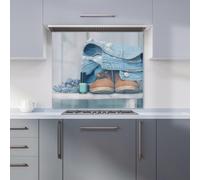 Cozy Rome Street Kitchen Splashback Warren Reed - Designer Blue 900mm x 650mm