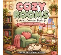 Cozy Rooms Coloring Book: Cute and Relaxing Animal Rooms, Tiny Shops, Cafés, Gardens, Bedrooms, and Everyday Cozy Scenes