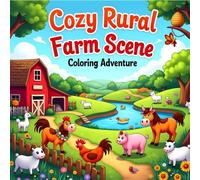 Cozy Rural Farm Scene Coloring Adventure: 50 Coloring Pages of Farm Animals & Farm Scenes - Easy and Fun Farm Scenes for Kids Ages 5+, Who Love Animals and Nature (Cozy Corner Coloring Series)