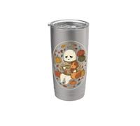 Cozy Sad Ghost Guinea Pig Fall Autumn Halloween Coffee Lover Stainless Steel Insulated Tumbler
