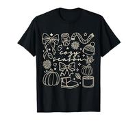 Cozy Season Aesthetic Fall Autumn Coffee Pumpkin Women Girls T-Shirt