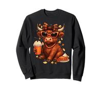 Cozy Season Fall Highland cow Bow Girls Autumn Thanksgiving Sweatshirt