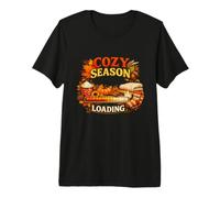 Cozy Season Loading Fall Autumn Pumpkin Spice Leaves Funny Premium T-Shirt