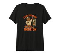 Cozy Season Mode On Fall Bear Sweater Weather Autumn Premium T-Shirt