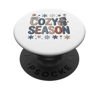 Cozy Season Snowman Design for Winter Vibes And Funs PopSockets Adhesive PopGrip