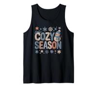 Cozy Season Snowman Design for Winter Vibes and Funs Tank Top