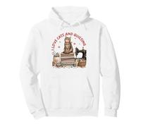 Cozy Sewing Cat Quilting Craft Lover Vintage Design Pullover Hoodie