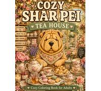 Cozy Shar Pei Tea House: A Cozy Coloring Book for Adults Featuring Tea Parties, Rose Gardens, Floral Tea Rooms, Porcela (Cozy Shar Pei Coloring Book Series)