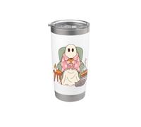 Cozy Sheet Ghost Reading Nook Halloween Fall Vibes Stainless Steel Insulated Tumbler