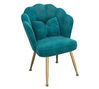 Cozy Shell Shaped Velvet Armchair Stylish Lounge Chair for Living Room Dining Room & Bedroom Comfortable Accent Seat for Relaxing & Reading Chic Home Décor