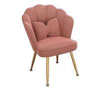 Cozy Shell Shaped Velvet Armchair Stylish Lounge Chair for Living Room & Dining Room Perfect Relaxing Reading Chair & Decorative Accent for Bedroom & Home Decor