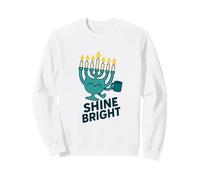 Cozy Shine Bright Hanukkah Menorah Design Sweatshirt