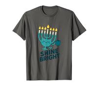 Cozy Shine Bright Hanukkah Menorah Design T-Shirt