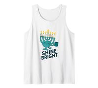 Cozy Shine Bright Hanukkah Menorah Design Tank Top