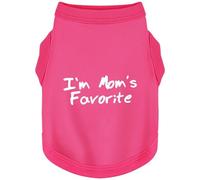 Cozy Sleeveless Canine Wear Dog Clothes, Soft, Lightweight, and Breathable Cotton Dog Shirt with I'm Mom's Favorite Print.Vest Tank Top Ideal for Small, Medium, and Large Breeds Rose Red 2XL