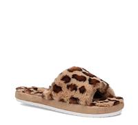 Skechers Women's Cozy Slide Wild Night Slipper, Tan Faux Fur, 3 UK