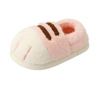 Cozy Slippers Cat Claw Fleece Lined Warm Soft Sole Indoor Home Shoe