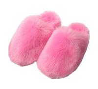 Cozy Slippers Faux Leather for Women - Comfortable Indoor/Outdoor Closed Sole Slippers for All Day Comfort Stylish Fusion Everyday Leisure Travel, pink, 10 UK