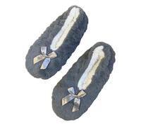 Cozy Slippers Fleece Warm House Socks Thick Slippers for Adults Comfortable Socks Ideal for Winter and Relaxing at Home, gray, 9 UK