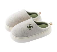 Cozy Slippers, Platform Slippers for Women Comfortable Soft Memory Foam Winter Shoes Solid Color Non-Slip Bedroom Shoes Trendy Warm Fleece Slipper Cute Silent Slipper White