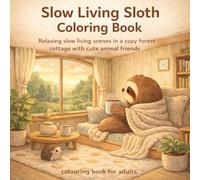 Cozy Sloth Coloring Book: Relaxing slow living scenes in a cozy forest cottage with cute animal friends