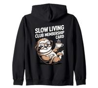 Cozy Sloth Design for Slow Living Enthusiasts Zip Hoodie