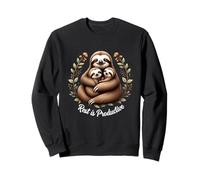 Cozy Sloth Family Rest Is Productive Design Sweatshirt