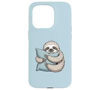Cozy Sloth Sleepy Chill Animal Illustration Case for iPhone 15 Pro