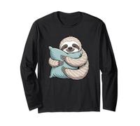 Cozy Sloth Sleepy Chill Animal Illustration Long Sleeve T-Shirt