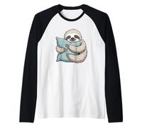 Cozy Sloth Sleepy Chill Animal Illustration Raglan Baseball Tee