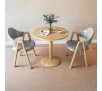 Cozy Small Round Dining Table Set for 2 - Compact Wood Table with Chairs - Perfect Dinette for Dining Room Kitchen or Restaurant Spaces