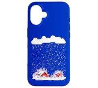 Cozy snow cabin heavy snowfall with lots of snowflakes Case for iPhone 16