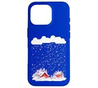 Cozy snow cabin heavy snowfall with lots of snowflakes Case for iPhone 16 Pro