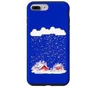 Cozy snow cabin heavy snowfall with lots of snowflakes Case for iPhone 7 Plus/8 Plus