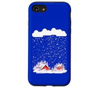 Cozy snow cabin heavy snowfall with lots of snowflakes Case for iPhone SE (2020) / 7/8