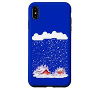 Cozy snow cabin heavy snowfall with lots of snowflakes Case for iPhone XS Max