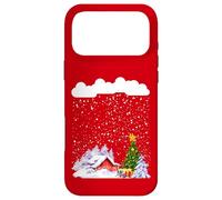Cozy snow cabin with snowflakes and snowy Christmas tree Case for iPhone 17 Pro Max