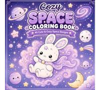 Cozy Space Coloring Book: Cute Space Animals, Kawaii Planets & Relaxing Galaxy Designs: 40 Cozy Space Coloring Book for Adults and Teens