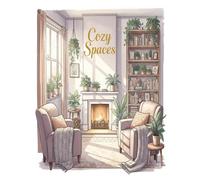 Cozy Spaces Coloring Book: Relaxing Hygge Rooms, Reading Nooks & Warm Interiors to Color