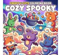 Cozy Spooky Coloring Book: Kawaii Halloween Coloring Pages featuring Cute Spooky Animals, Cozy Hygge Vibes, and Playful Scenes for Kids & Adults Relaxation