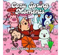 Cozy Spring Moments: A Coloring Book of Cute Animal Friends and joyful Spring Scenes for Relaxation