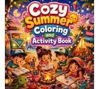 Cozy Summer Coloring and Activity Book: A Beach and Ocean Coloring Activity Book with Camping Games, Brain Games and Puzzles for Toddlers, Kids and Adults
