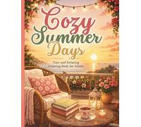 Cozy Summer Days: Relaxing and Cute Coloring Pages for Adults Featuring Cafés, Books, Cats and Summer Moments (Cozy Days Collection)